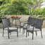 Chaise empilable d'extérieur en rotin PE