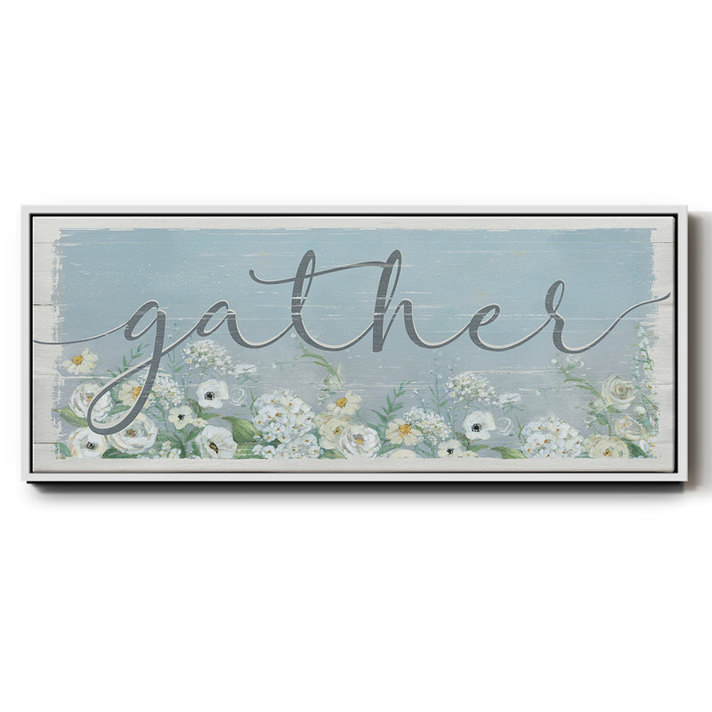 Gather Garden- Framed Canvas, 20" H x 50" W