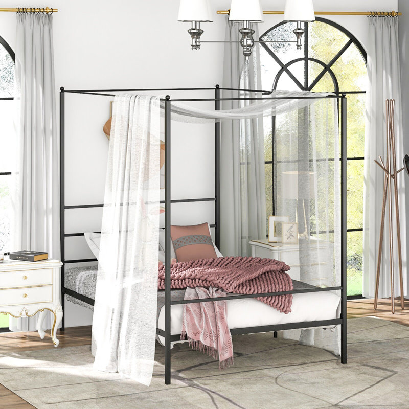 Barbaranne Metal Canopy Bed, Full