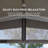 Sunjoy 12 x 12 ft. Gazebo with 2-Tier Canopy Roof, Outdoor Backyard Steel Frame Soft Top Gazebo with Ceiling Hook and Mesh Netting