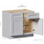 Armoire de base - prête à assembler, idéale pour le rangement dans la cuisine, la buanderie et la salle de bain (l 36 po x H 34,5 po x P 24 po)-119295925