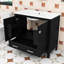 Meuble-lavabo simple autoportant en bois avec lavabo en céramique, portes à fermeture en douceur et grand espace de rangement-1965716810