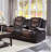 2Pc Reclining Sofa Loveseat-1435761857