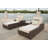 Outdoor Metal Chaise Lounge Set with Table , Cushion Included-1049072174-1049072144