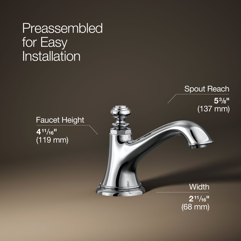 Artifacts Bathroom Sink Spout with Bell Design, Polished Chrome