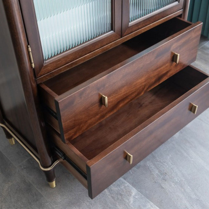 Bibliothèque luxueuse en bois massif de style américain