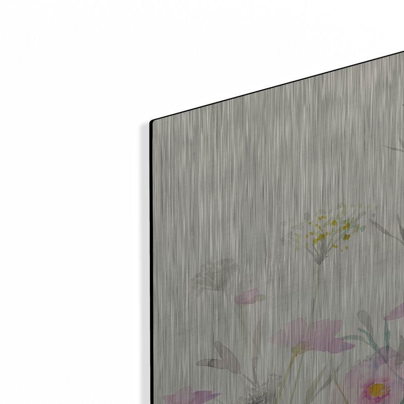 «Queen Annes Lace and Cosmos» par Danhui Nai, art mural en métal, H 24 po x l 36 po
