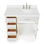 Meuble-lavabo simple 42 po avec plateau en quartz blanc Macnair-85364069
