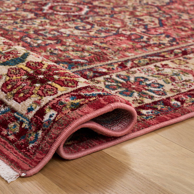 Tapis performance oriental Kurtz, Rectangle 4pi x 6 pi, Red/Ivory