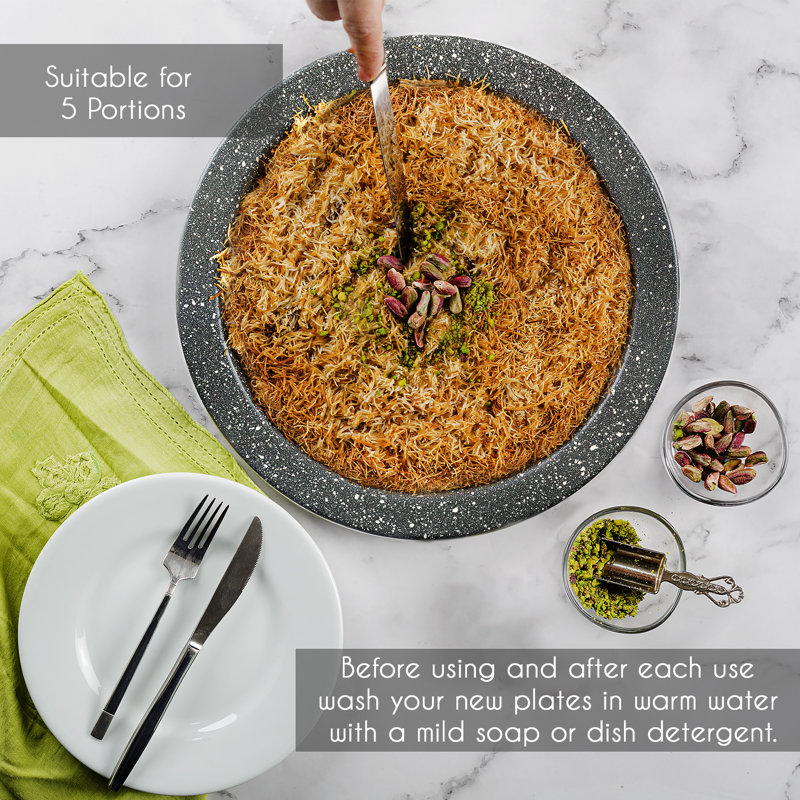 Crystalia USA Kunafa Aluminum Platter