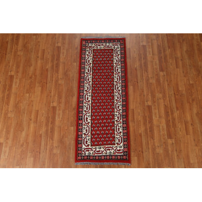 Tapis rouge en laine Botemir