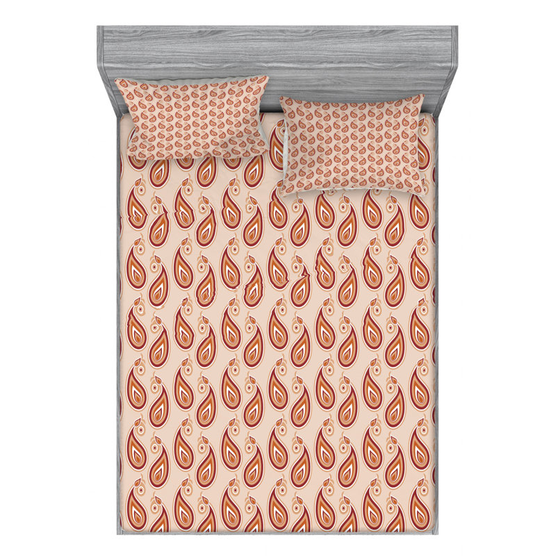 Microfiber Floral Sheet Set, Queen Sheet Set + Fitted Sheet + 2 Pillowcases, Spring Meadow Wildflower Floral