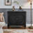 33.6" Retro Wooden Sideboard Buffet Cabinet With Storage, Symmetrical Geometric Accent Display Cabinets, Media Console Credenza For Living Room/Entryway/Dining Room/Kitchen, Black-192922665
