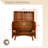 Rustic Wine Cabinet With Glass Holder & Adjustable Shelf, Kitchen Buffet Sideboard For Farmhouse Dining Room Storage