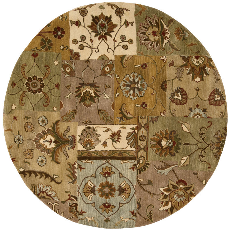 Philip Wool Floral Indoor Rug, Round 8'
