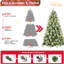 Arbre de Noël de 5 pi avec 200 lumières à DEL blanc chaud préinstallées, 694 branches mixtes, 51 branches de pin, support en métal invitant