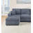 Navonte Modern Elegance Plush Seating Comfortable Loveseat with Gray Textured Fabric, Channel Tufting