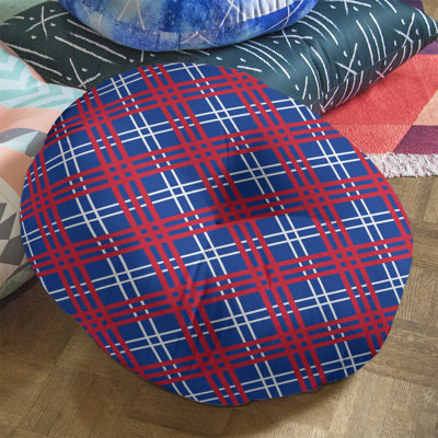 New England Throwback Football Luxury Round Pillow Cover & Insert