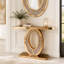 39.37 " W Glass Top Console Table