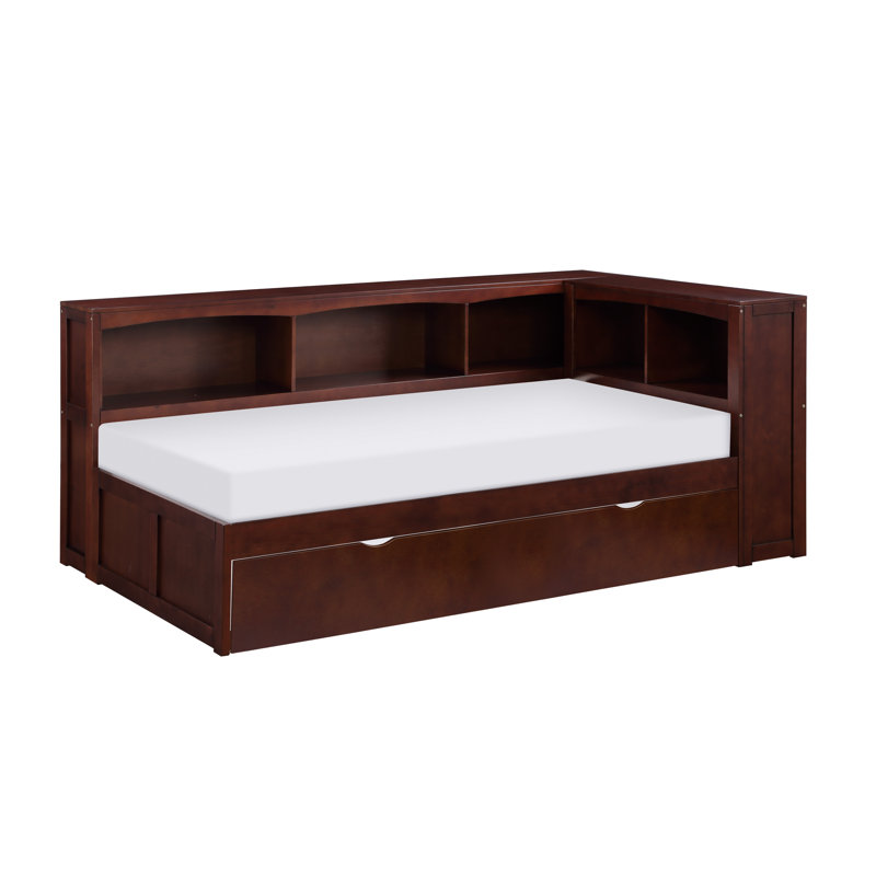 Lit simple d'angle avec lit gigogne Welch