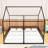 Twin-Sized Metal House Platform Bed With Dual Bed Design And Safety Guardrails-767397619