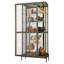 Vitrine Bradington III, quatre portes incurvées en verre, éclairage à niveaux multiples Touch-Lite