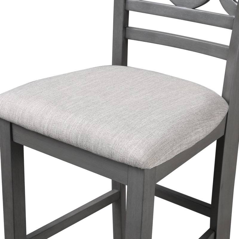 Ensemble repas pour 4 personnes Turgeon, Gris, H 36 po x L 42 po x l 42 po