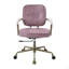 Chaise de bureau en cuir fleur