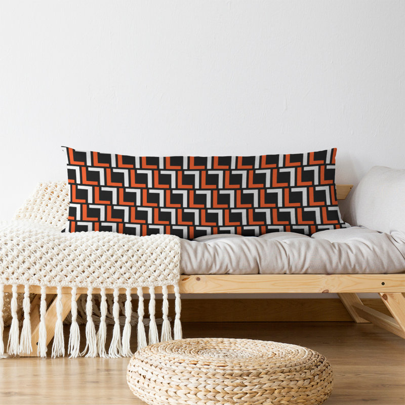 Coussin Cincinnati Football Luxury, polyester, Orange / blanc / noir