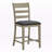 Kiko Gray Fabric and Solid Wood Counter Height Dining Chair, 40.98'' H X 19.88'' W X 21.77'' D