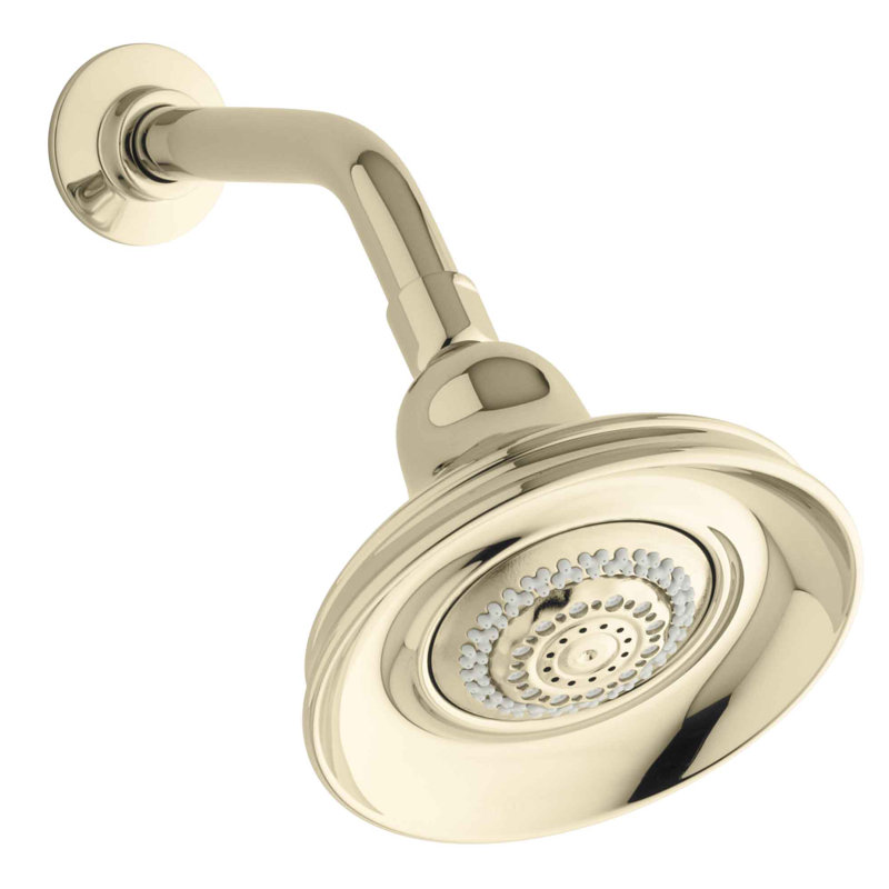 Bancroft 2.5 GPM Multifunction Wall-Mount Shower Head, Vibrant French Gold