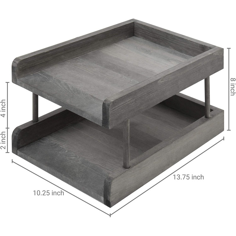 2 Tier Office Desktop File Organizer