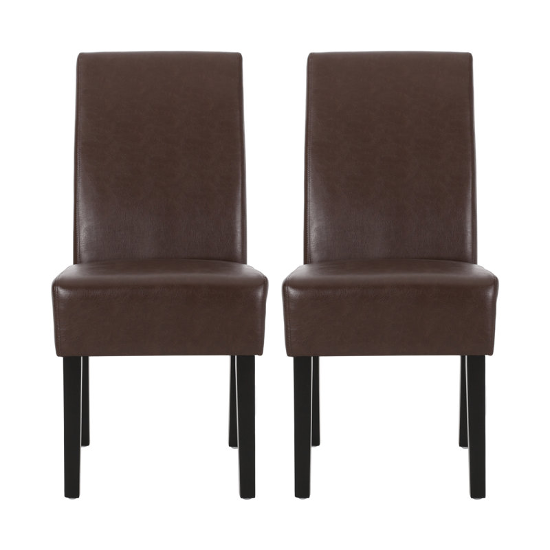 Chaise de salle à manger Mp2 (ensemble de 2), Marron foncé