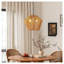 Suspension bohème en corde de chanvre de 43 cm (17 po), luminaire suspendu artisanal de style campagnard avec hauteur réglable, finition naturelle pour îlot de cuisine ou salle à manger (ampoule non incluse)