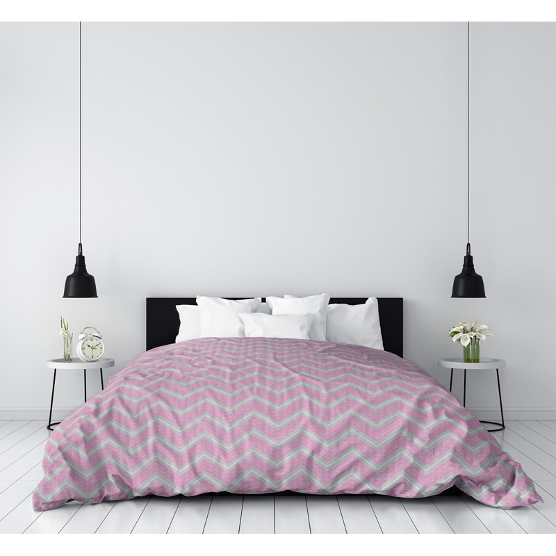 Housse de couette simple Rhonda Cheval, Housse de couette pour grand lit, Rose vif, Polyester brossé