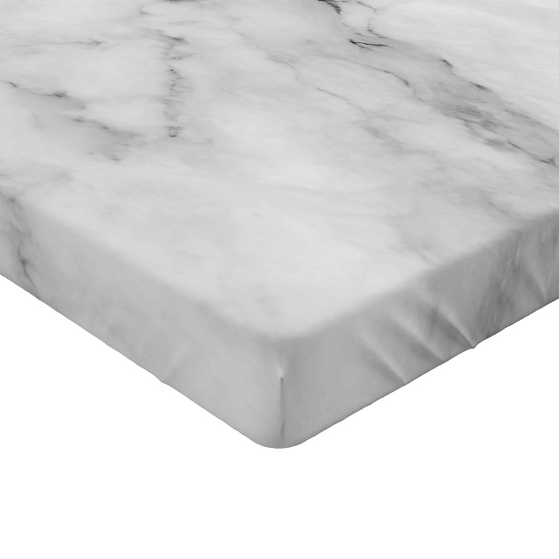 Drap-housse orange Ambesonne, Gris / poussière / marbre blanc 2, Drap-housse pour lit simple TG