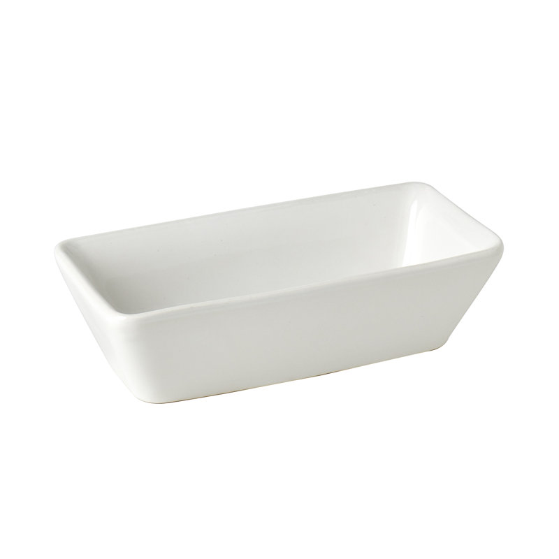 White Rectangular Ceramic 6-Piece Serving Set