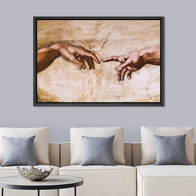 Famous Artwork " Hands Of God, Creation Of Adam By Michelanglo Graffiti & Street Art Famous People Pop Art Modern "