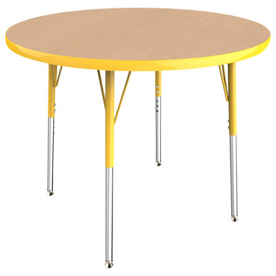 Round T-Mold Adjustable Height Activity Table