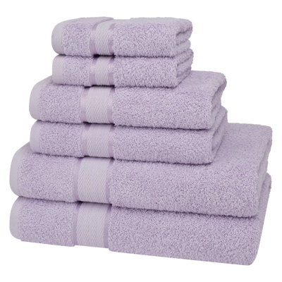 Ashlay 6-Piece Striped Towels Plush, Absorbent & Super Soft, Cotton Turkish Towel Set -  Wade LoganÂ®, F08F866E0B2D488CAFC5241E31BB11DB