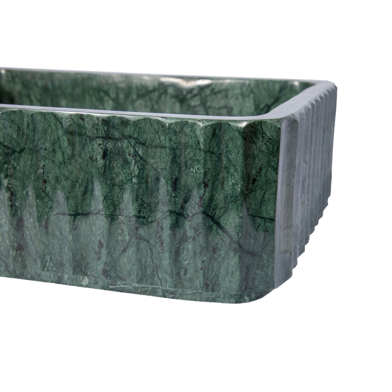 Eden Bath 12.8'' Stone Rectangular Bathroom Sink