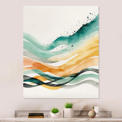 Multi-Colour Abstract Waves II - Modern Metal Wall Décor