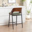 Tabouret de comptoir rembourré Devane-555924768