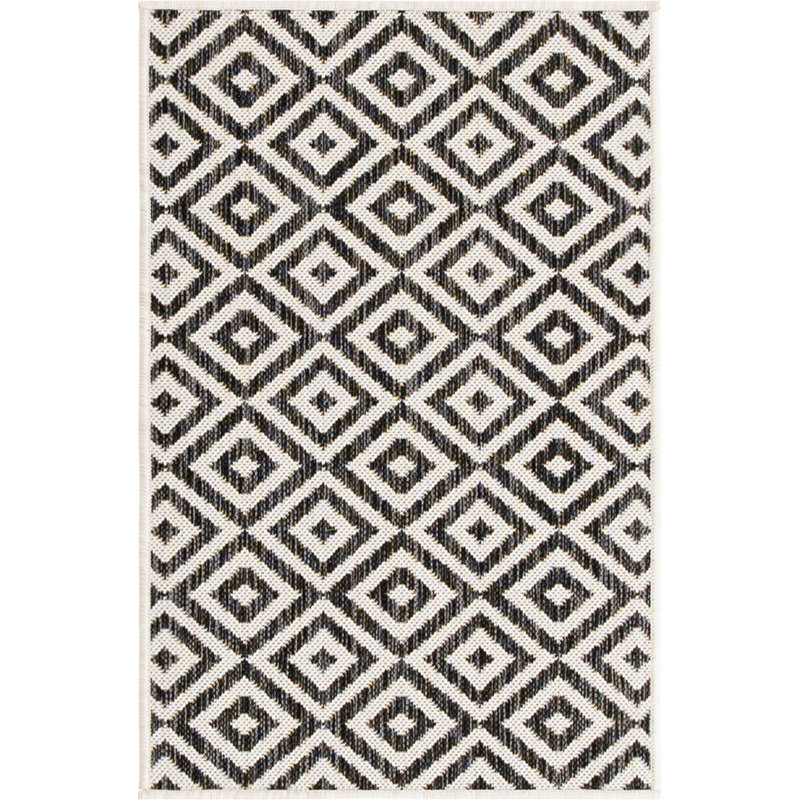 Geometric Indoor / Outdoor Area Rug, Rectangle 66 x 91cm