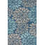 Tapis d'intérieur / extérieur bleu marine / turquoise à motif floral texturé Hagy-2032294601