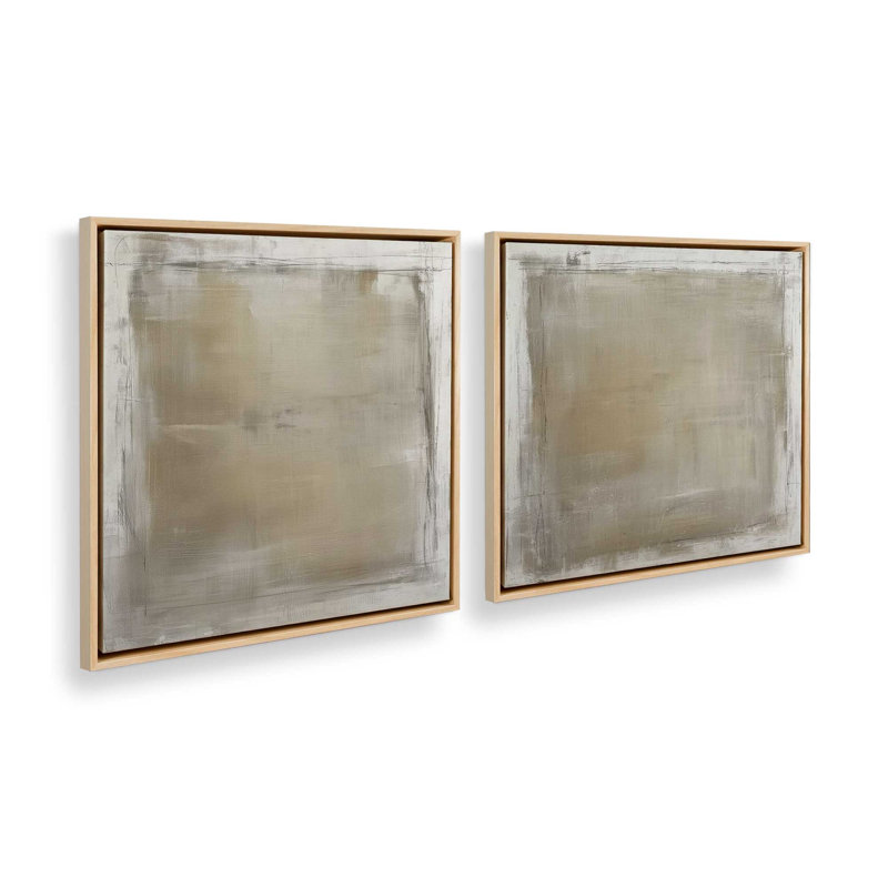 Ensemble de 2 impressions adoucies, American Maple Floater Frame, 16 po x 16 po