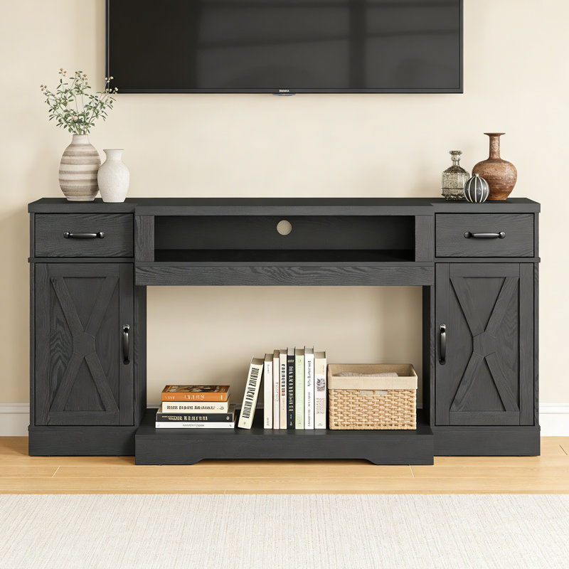65" Large TV Stand, Black
