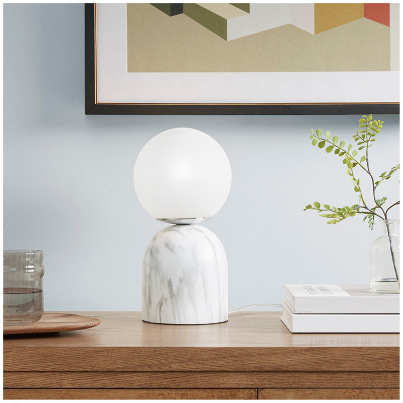 Frosted Glass Globe Table Lamp