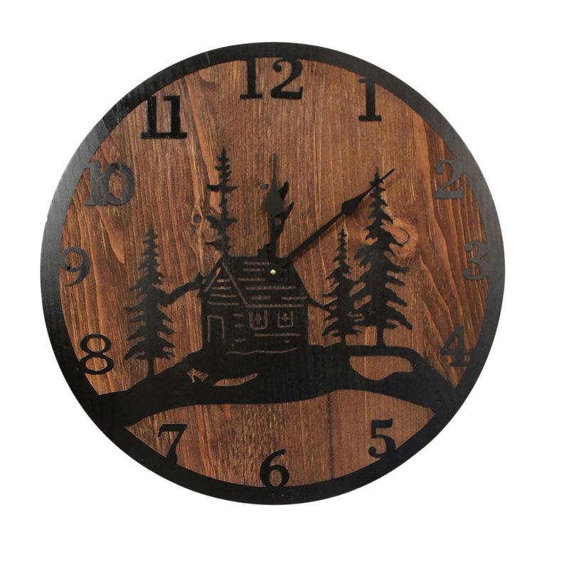 Harnden Solid Wood Wall Clock