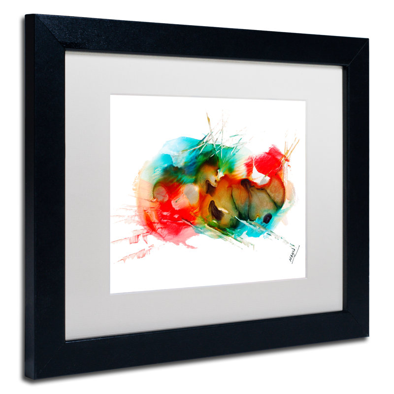 Chrishona «Abstract 01», reproduction d'art encadrée, H 11 po x l 14 po x P 0,5 po, Blanc